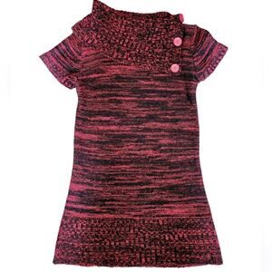 DE ROTHCHILD BLACK RED SWEATER DRESS SIZE MED